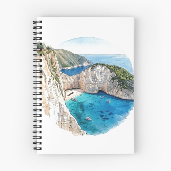 Item preview, Zakynthos Greece Travel Sticker | Mediterranean Island Art designed and sold by Mathias Yakubu Design.