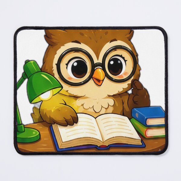 Item preview, Kawaii Study Owl designed and sold by DailyDoodlesBySumbul.