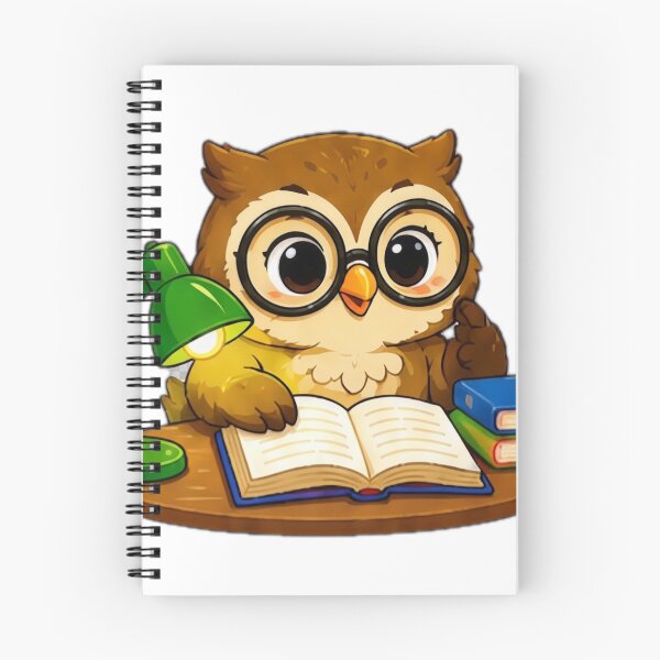 Item preview, Kawaii Study Owl designed and sold by DailyDoodlesBySumbul.
