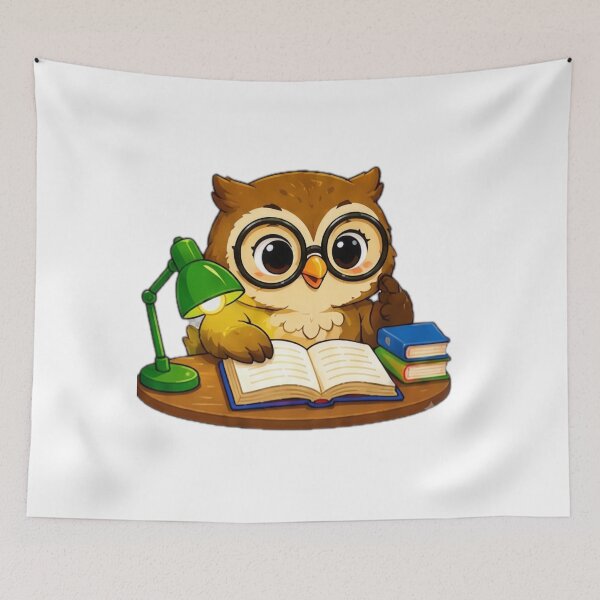 Artikelvorschau, Kawaii Study Owl entworfen und verkauft von DailyDoodlesBySumbul.