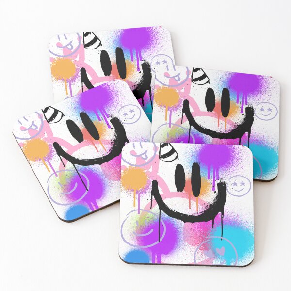 Item preview, Neon Graffiti Smiley Face Streetwear Art designed and sold by AhmadAnnaPrints.