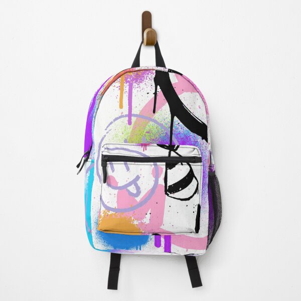 Item preview, Neon Graffiti Smiley Face Streetwear Art designed and sold by AhmadAnnaPrints.