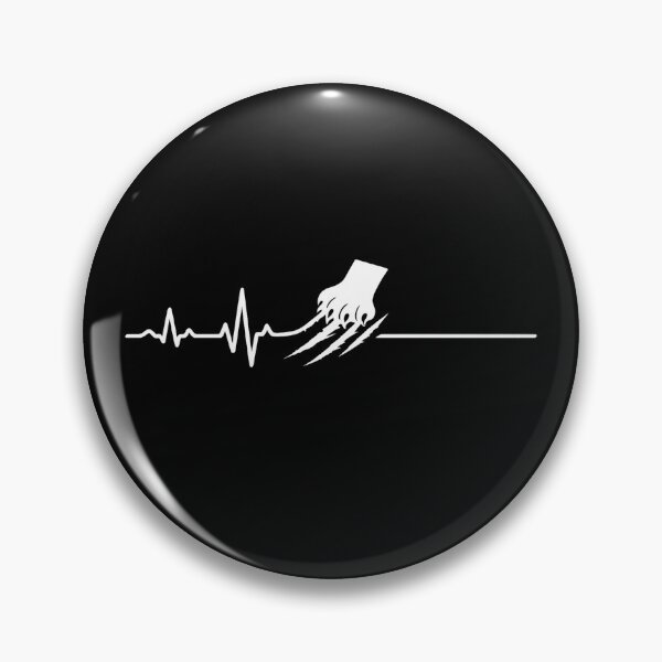Item preview, ❤️ HEARTBEAT COLLECITON ❤️ - Heartbeat Cat - Interrupted by cat's claws ... - for dark colors designed and sold by WheelieGdArt.