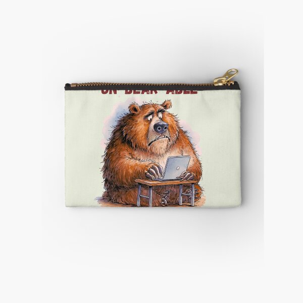 Item preview, Un-Bear-Able Funny Stressed Bear Laptop Puns designed and sold by KreativKulture.