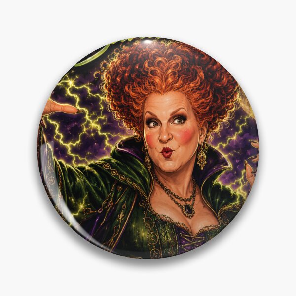 Item preview, Winifred Sanderson Witch Halloween Magic Vintage Bootleg Glossy Cartoon Fantasy Design designed and sold by brexastore.