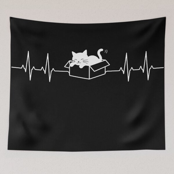Item preview, ❤️ HEARTBEAT COLLECITON ❤️ - Heartbeat Cat - If I Fits... - for dark colors designed and sold by WheelieGdArt.