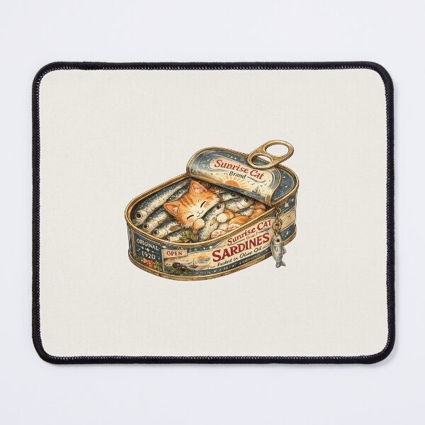 Item preview, Vintage Cat in Sardine Tin designed and sold by HapaHara.