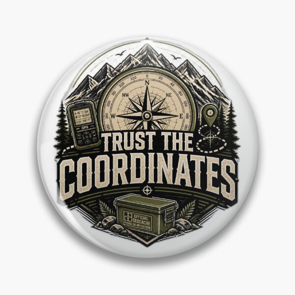 Item preview, Trust The Coordinates - Geocaching Compass Design designed and sold by IamKristopher.
