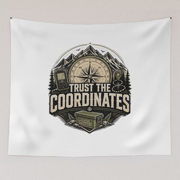 Item preview, Trust The Coordinates - Geocaching Compass Design designed and sold by IamKristopher.