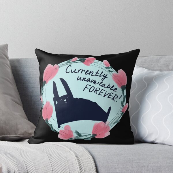 Item preview, Currently Unavailable Forever Funny Bed Bunny Floral Art designed and sold by ArtbyLanaN.