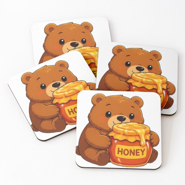 Aperçu de l'œuvre Kawaii Honey Bear créée et vendue par DailyDoodlesBySumbul.