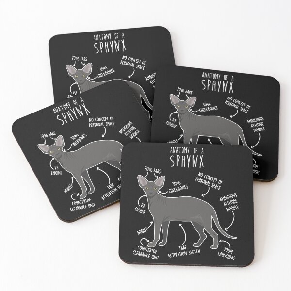 Item preview, Black Sphynx Cat Anatomy designed and sold by Clara Hollins.