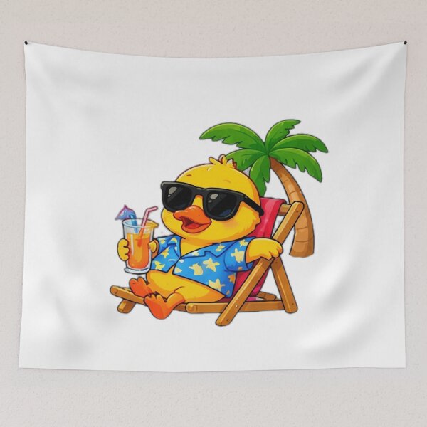 Item preview, Kawaii Beach Duck designed and sold by DailyDoodlesBySumbul.