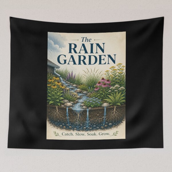 Item preview, The Rain Garden designed and sold by Sketchlegacy.