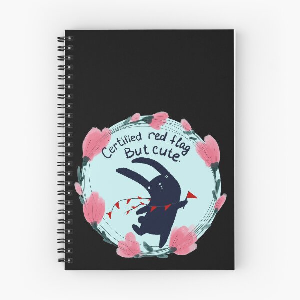 Item preview, Certified Red Flag But Cute Funny Bunny Floral Art designed and sold by ArtbyLanaN.