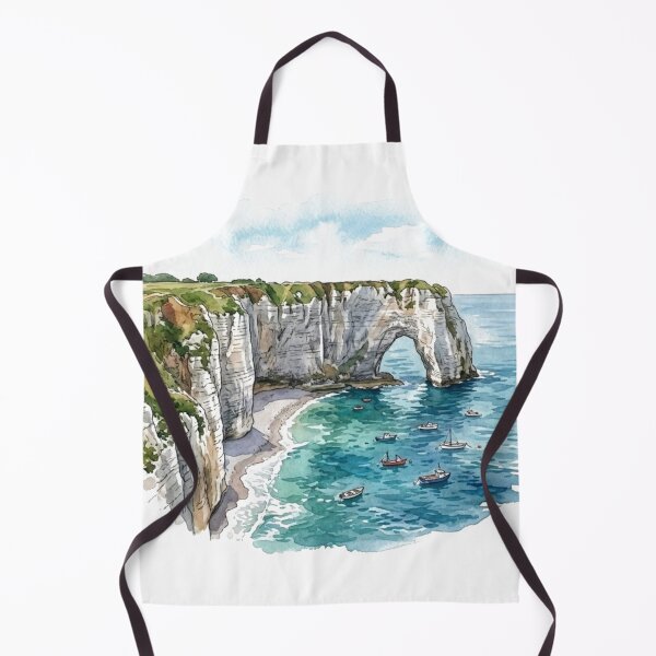 Item preview, Étretat France Coastal Cliffs Watercolor Travel Sticker designed and sold by Mathias Yakubu Design.