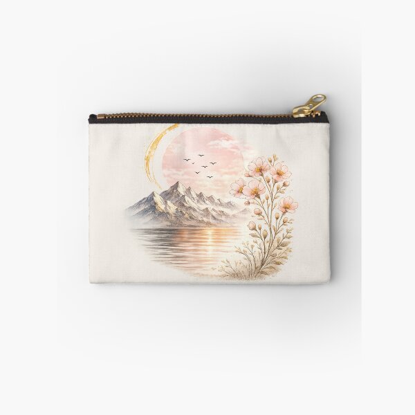 Item preview, Blush Horizons: Alpine Bloom | Botanical Mountain Watercolor designed and sold by Sanctum Icons.