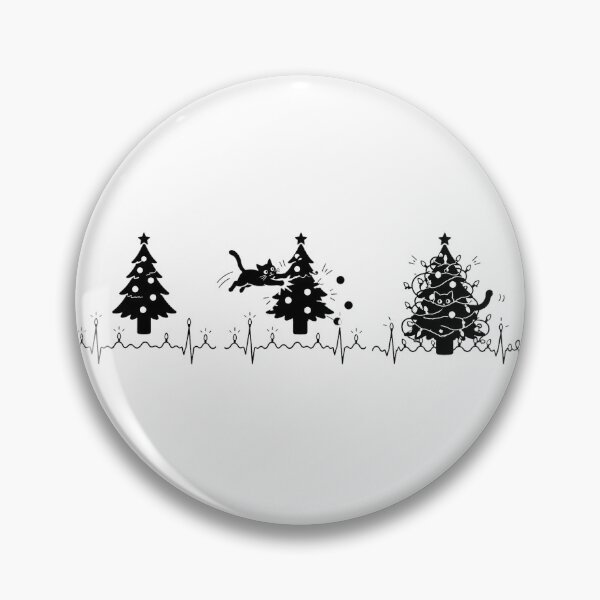 Item preview, ❤️ HEARTBEAT COLLECITON ❤️ - Heartbeat Cat - Interrupted by Christmas Tree designed and sold by WheelieGdArt.
