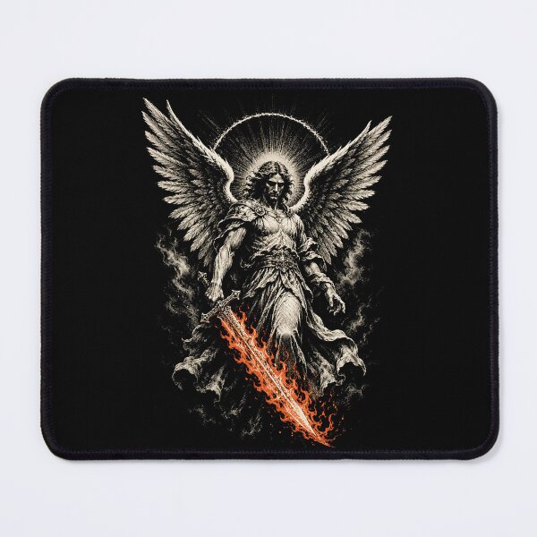 Item preview, Archangel Warrior With Sacred Flaming Fire Sword designed and sold by k3rstman1.