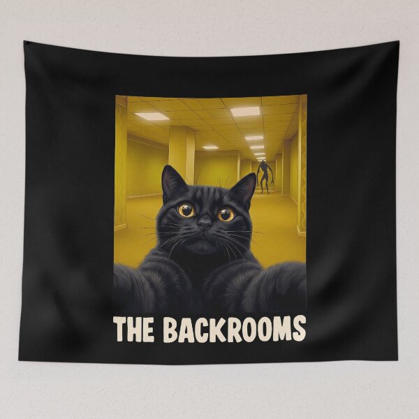Item preview, Black Cat Selfie in The Backrooms designed and sold by k3rstman1.