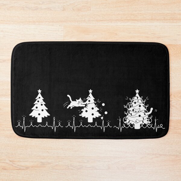 Item preview, ❤️ HEARTBEAT COLLECITON ❤️ - Heartbeat Cat - Interrupted by Christmas Tree - for darker backgrounds designed and sold by WheelieGdArt.