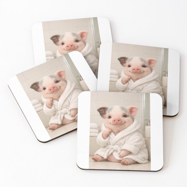 Item preview, Cozy Bathrobe Mini Pig designed and sold by Sillytoe.
