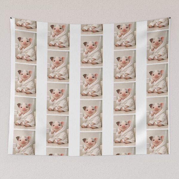 Item preview, Cozy Bathrobe Mini Pig designed and sold by Sillytoe.