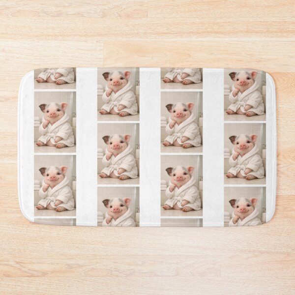 Item preview, Cozy Bathrobe Mini Pig designed and sold by Sillytoe.