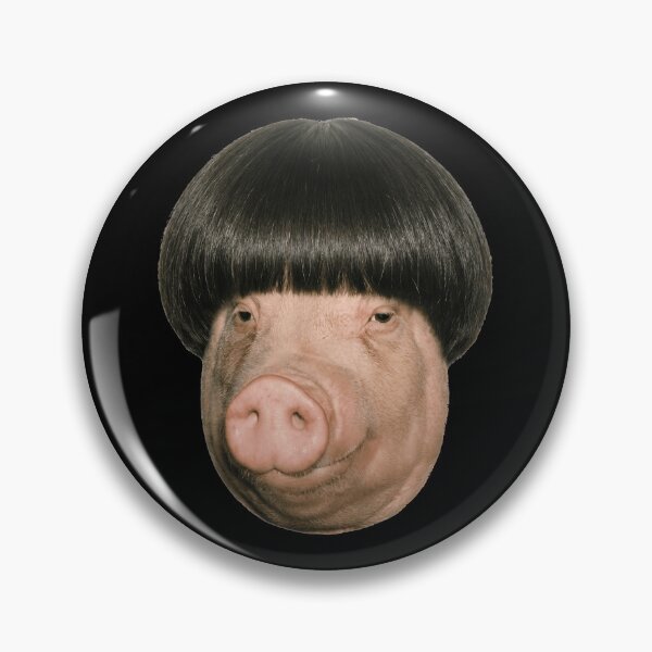 Item preview, Funny Pig with Bowl Cut Hairstyle designed and sold by k3rstman1.