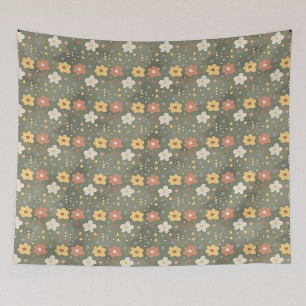 Item preview, Whimsy Moss and Flower Pattern designed and sold by CozyTiffy.