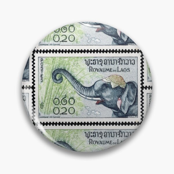Item preview, Laos Stamp #42 - 1958 - Elephant Eating Bamboo designed and sold by WexStudios.