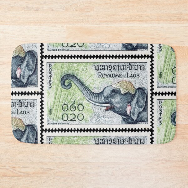 Item preview, Laos Stamp #42 - 1958 - Elephant Eating Bamboo designed and sold by WexStudios.