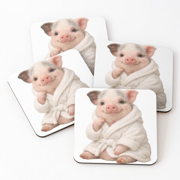 Item preview, Bathrobe Mini Pig designed and sold by Sillytoe.