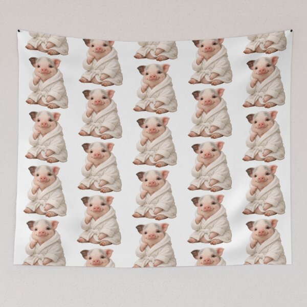 Item preview, Bathrobe Mini Pig designed and sold by Sillytoe.