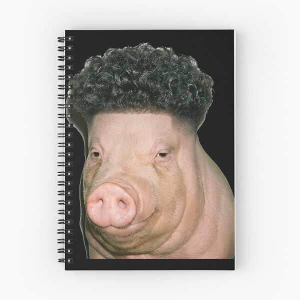 Item preview, Funny Pig with Curly Broccoli Perm Haircut designed and sold by k3rstman1.