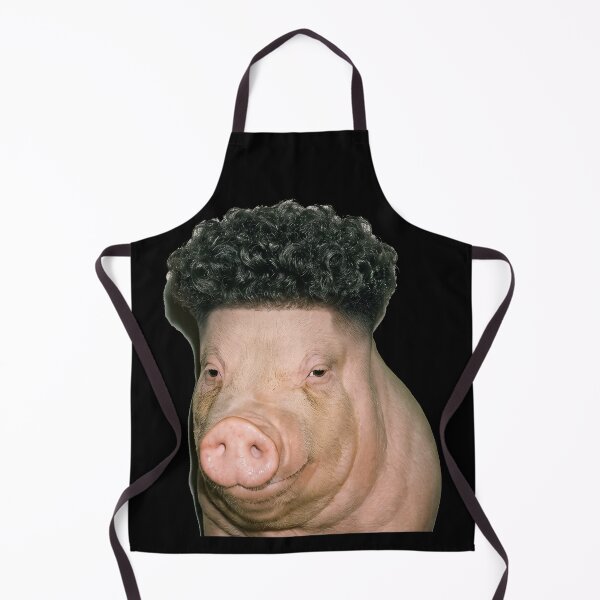 Item preview, Funny Pig with Curly Broccoli Perm Haircut designed and sold by k3rstman1.