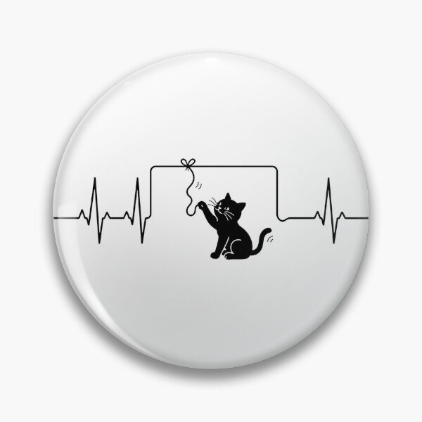 Item preview, ❤️ HEARTBEAT COLLECITON ❤️ - Heartbeat Cat - Interrupted by Dangling String designed and sold by WheelieGdArt.