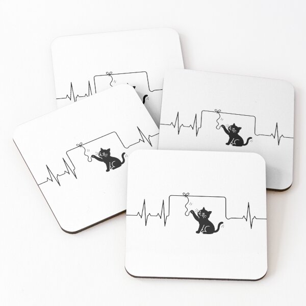 Item preview, ❤️ HEARTBEAT COLLECITON ❤️ - Heartbeat Cat - Interrupted by Dangling String designed and sold by WheelieGdArt.