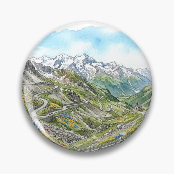 Item preview, Umbrail Pass Alpine Mountain Road Travel Sticker designed and sold by Mathias Yakubu Design.