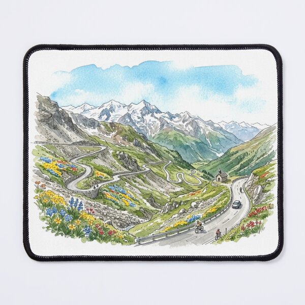 Item preview, Umbrail Pass Alpine Mountain Road Travel Sticker designed and sold by Mathias Yakubu Design.