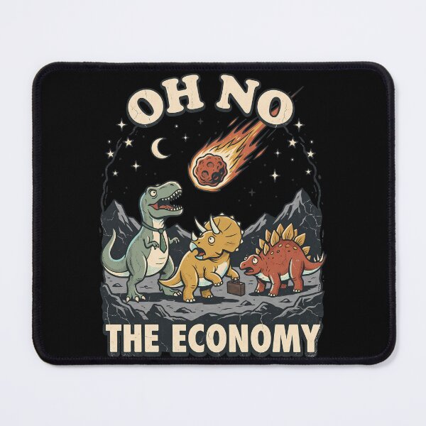 Item preview, Funny Dinosaur Meteor Oh No The Economy designed and sold by k3rstman1.