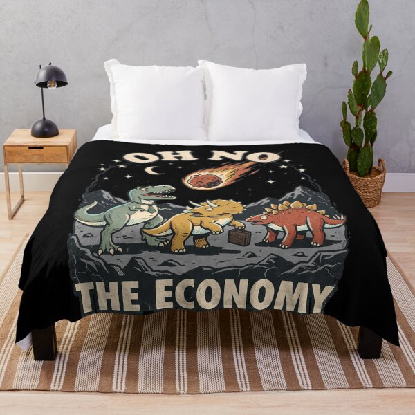 Item preview, Funny Dinosaur Meteor Oh No The Economy designed and sold by k3rstman1.