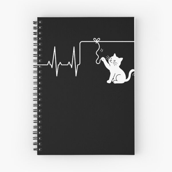 Item preview, ❤️ HEARTBEAT COLLECITON ❤️ - Heartbeat Cat - Interrupted by Dangling String - for darker backgrounds designed and sold by WheelieGdArt.