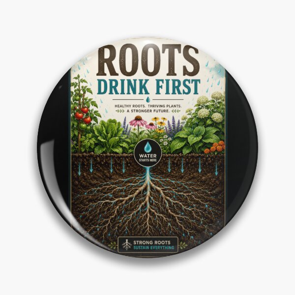 Item preview, Roots Drink First Healthy Garden Poster designed and sold by Sketchlegacy.