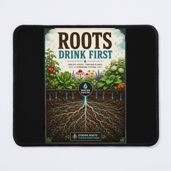 Item preview, Roots Drink First Healthy Garden Poster designed and sold by Sketchlegacy.