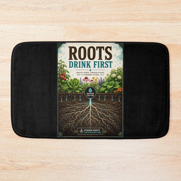 Item preview, Roots Drink First Healthy Garden Poster designed and sold by Sketchlegacy.