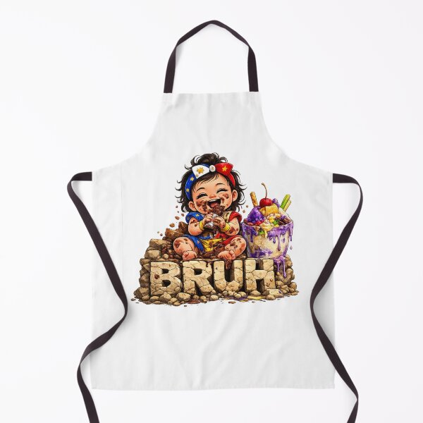 Item preview, "Bruh" Filipino baby eating chocolate! - Pinay kids humor! designed and sold by FlipFlopTeesCo.