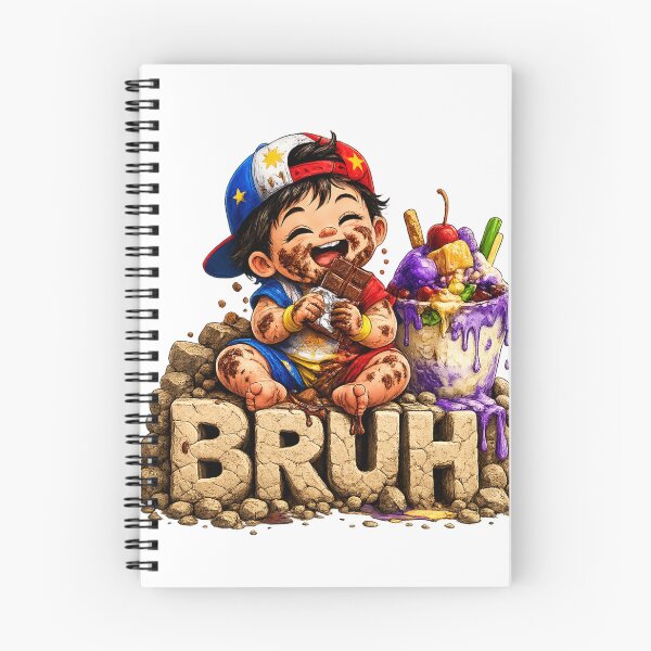 Item preview, "Bruh" - Filipino Boy Eating Chocolate! - Pinoy Kids! designed and sold by FlipFlopTeesCo.