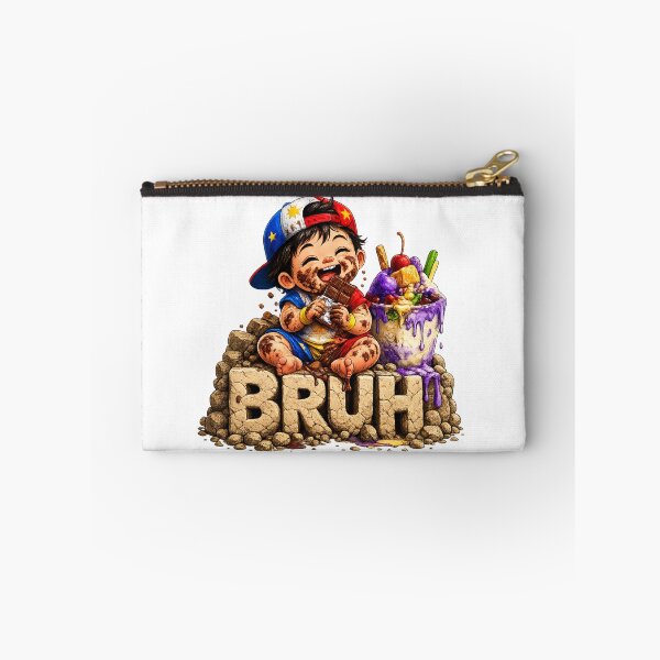 Item preview, "Bruh" - Filipino Boy Eating Chocolate! - Pinoy Kids! designed and sold by FlipFlopTeesCo.
