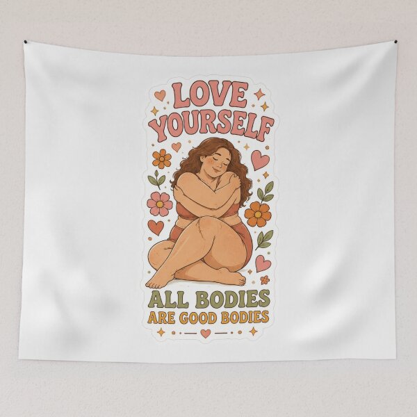 Item preview, Love Yourself Body Positive Art designed and sold by Mas que un número.